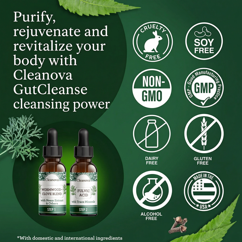 Cleanova GutCleanse: The 2-Step Herbal Cleanse System