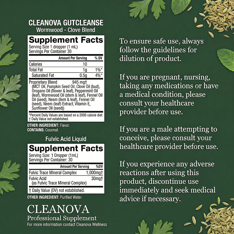 Cleanova GutCleanse: The 2-Step Herbal Cleanse System