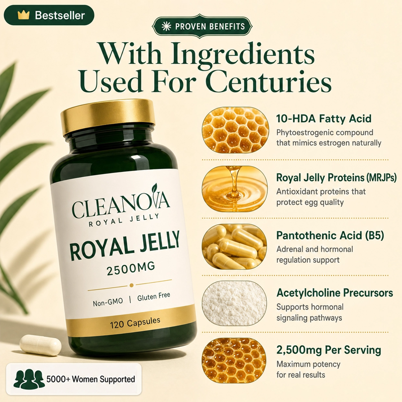 Cleanova® Royal Jelly 2500mg — Women's Reproductive Health Formula